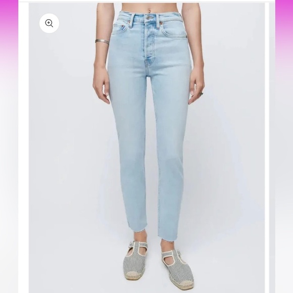 RE/DONE High Rise Ankle Crop Stretch size 26 - Picture 3 of 15